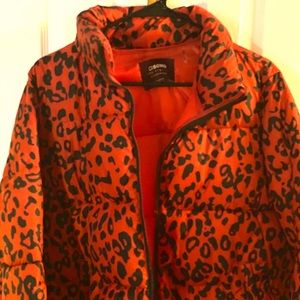 🔥Leopard Red/ Black Woman Puff Jacket